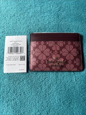Kate Spade Flower Spade Card/Cash Holder